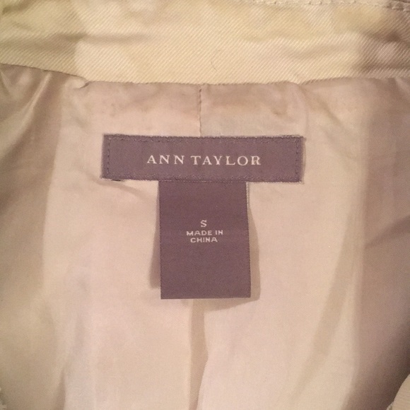 Ann Taylor 100% khaki cotton canvas jacket - Picture 3 of 4